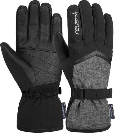 Жіночі рукавички Reusch Moni R-tex Xt, теплі, водонепроникні, дихаючі, чорні/сірі, розмір 8.5