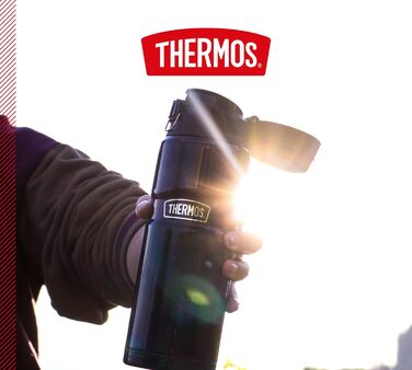 Термос Thermos Stainless King 0,7 л, нержавіюча сталь, синій, герметичний, зручна кришка, зберігає тепло 15 годин/холод 24 години, безпечний, BPA-free