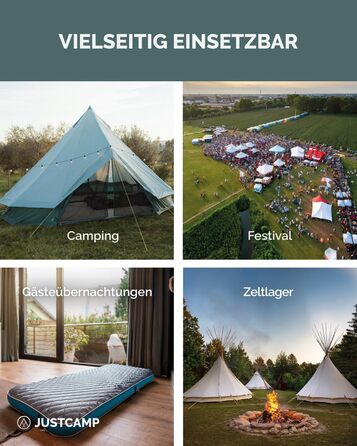 Спальний мішок Justcamp Melvin XXL 4 сезони для дорослих, м'ятний колір