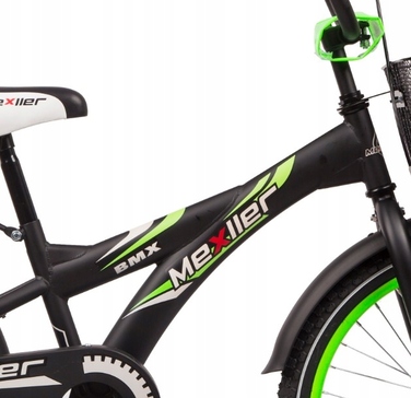 Дитячий велосипед Mexller BMX 20 дюймів, синій, з додатковими колесами