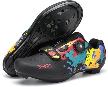 Велосипедні шкарпетки SDEQA для чоловіків та жінок, шосейні, сумісні з Peloton, Look, SPD, SPD-SL, Delta Lock, білі (45 EU, чорний)