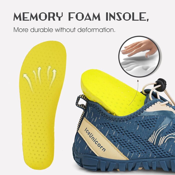 IceUnicorn Barfußschuhe: Трекінгові кросівки для бігу та фітнесу, широка носкова частина, 42 EU, Nary