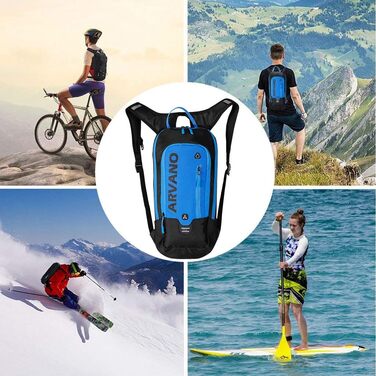 Велосипедний рюкзак Arvano MTB 6 л, водонепроникний спортивний рюкзак для чоловіків і жінок, для гірського велосипеда, бігу, туризму, кемпінгу, синій