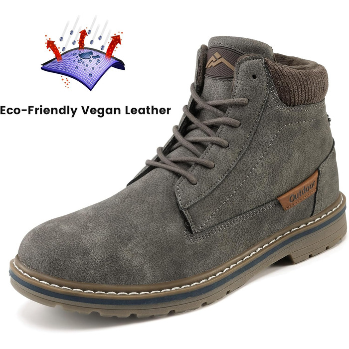 Чоловічі зимові черевики CC-Los: теплі, з підкладкою, антиковзаючі, розмір 40-48 EU (43 EU, сірий 46)