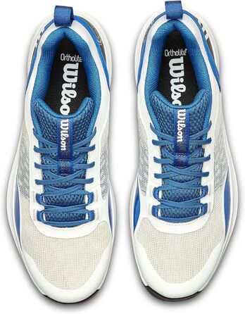 Взуття для падел-тенісу Wilson Hurakn Pro V2 для чоловіків (44 EU, X-широкий, білий, блакитний, чорний)