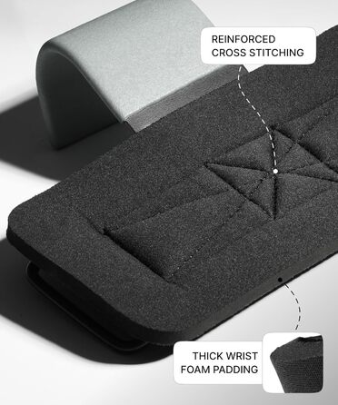 Набори для тренувань DMoose Fitness для чоловіків та жінок (пара) - міцний нейлон з ремінцями на зап'ясті 8 мм - допоміжні засоби для тренувань у залі для пауерліфтингу та станової тяги - фітнес-помочники (сірий)