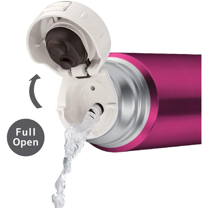 Термос-пляшка Thermos FFM-351 з нержавіючої сталі, 350 мл, вузька, бордова