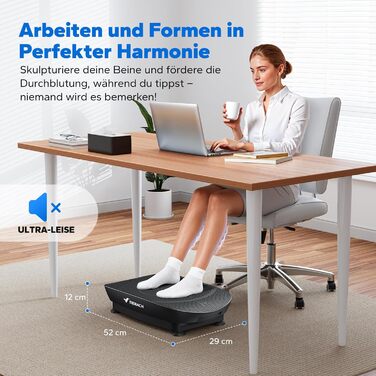 Вібраційна платформа MERACH для формування тіла та релаксації. Тиха, компактна, з LED-дисплеєм, пульт дистанційного керування та зручним силіконовим покриттям. Чорний колір