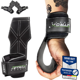 Шкіряні лямки для тяги NetroxSports Hyper Grips – зручні ремені для кросліфтингу, бодібілдингу, фітнесу та тренажерного залу, захист зап'ясть, посилення хвату, для чоловіків і жінок