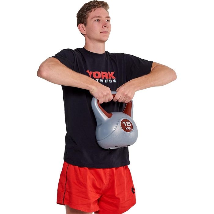 Вінілова гиря York Fitness 18 кг для бодібілдингу та тренувань вдома