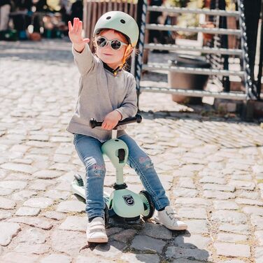 Highway Kick 1 Scoot & Ride - двосторонній беговел-каталок з сидінням (зелений)