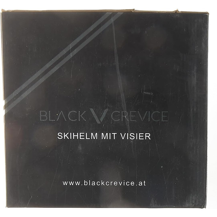 Лижний шолом Black Crevice Gstaad з візором, пілотний стиль, для чоловіків і жінок, полікарбонат, регульований розмір S/M, чорний/синій, дихаючий