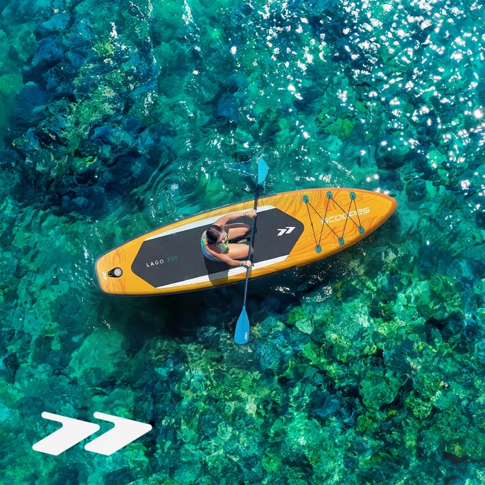 Надувна SUP-дошка для плавання з аксесуарами: комплект з веслом та насосом, 320 см