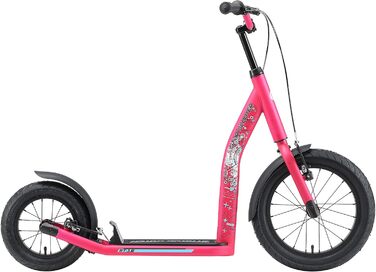 Самокат дитячий STAR SCOOTER City Kick Scooter 16 дюймів, рожевий, з повітряними колесами, регульована висота, для дітей від 8 років