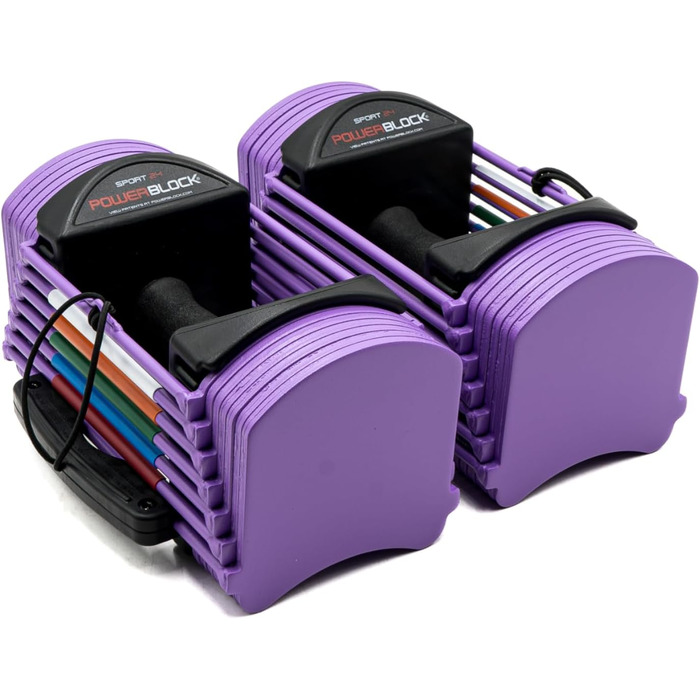 PowerBlock Sport 24: Регульовані гантелі, 1,4-10,9 кг, сталевий корпус, для дому