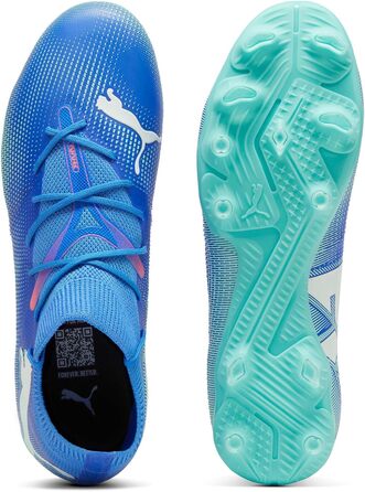 Кросівки футбольні PUMA Future 7 Match Fg/Ag, 42.5 EU, Bluemazing/Puma White/Electric Peppermint