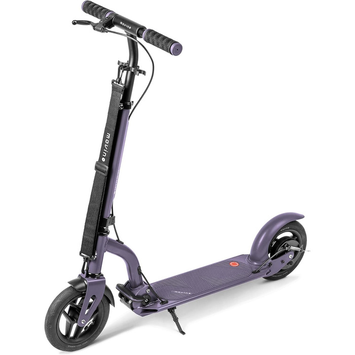 Самокат трюковий Movino Roller Air фіолетовий, складаний, для підлітків та дорослих, з великими пневматичними колесами та регульованим кермом