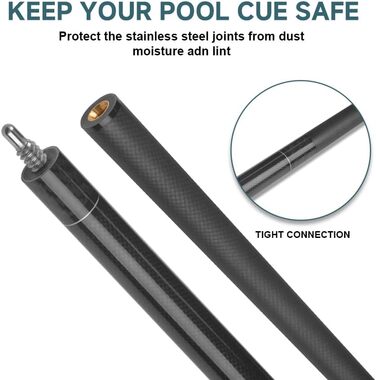 Більярдний кий HomeSeason з скловолокна, 147.3 см, професійний (з чохлом)