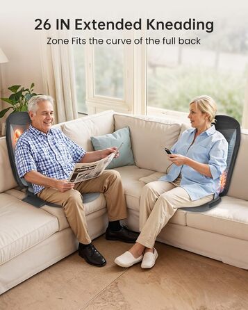 Масажне сидіння Comfier з функцією Shiatsu для шиї та спини, з підігрівом, для офісу та дому