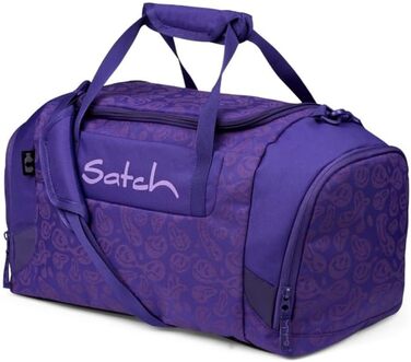 Дитяча спортивна сумка satch 25 л з відділенням для взуття та мокрих речей, зручний ремінь, яскравий дизайн Bright Faces, фіолетова