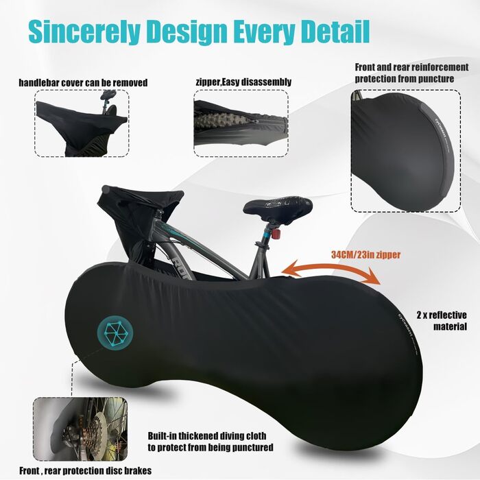 Чохол для велосипеда Leica Gewebe05: еластичний, пилонепроникний, для зберігання та транспортування велосипедів, гірських велосипедів
