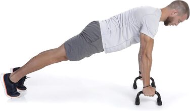 Набір для віджимань BODYMATE - 2 шт. - Нековзні ручки для віджимань, Push-Up Bars для силових та м'язових тренувань, чорний колір