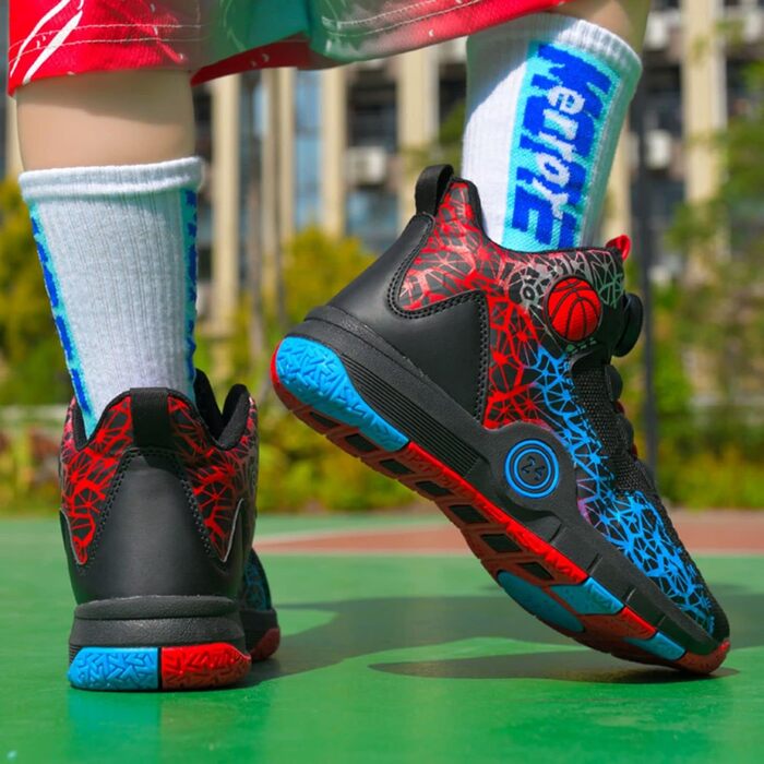 Баскетбольні кросівки Anti Rutsch High Top: легкі, дихаючі, зелені (40 EU, вузька ширина, чорний/синій)