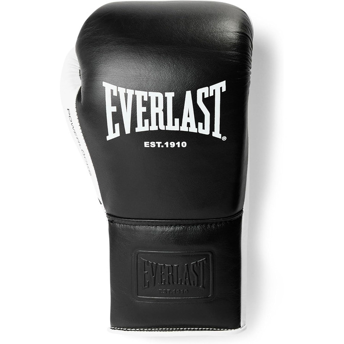 Боксерські рукавички Everlast Powerlock OG Pro зі шнурівкою, 16 oz, чорно-білі
