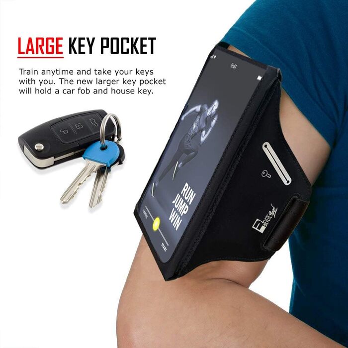 Спортивний браслет RevereSport для телефону з чохлом (Otterbox, Lifeproof). Сумісний з iPhone 15/14/13/12/11/SE/Mini та Samsung S23/S22/S21/S20. Підходить для телефонів середнього розміру (6.5')