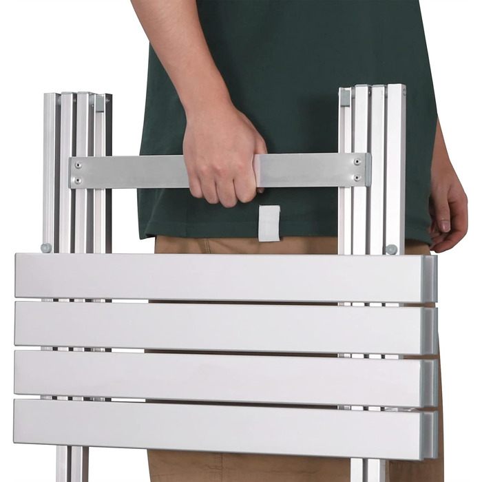 Складаний столик Woltu з алюмінію для саду, тераси та балкону, 50.5x47x59.5 см