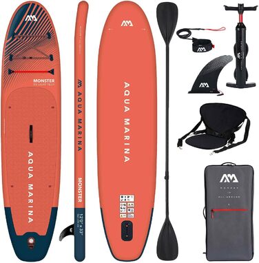 Надувна SUP-дошка Aqua Marina Monster 366x84x15 см 2021 з комплектом: каяк-сидіння та подвійне весло