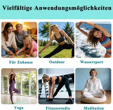 Airtrack CASSILANDO 300x100x10 см - Надувний мат для гімнастики, акробатики та йоги (М'ятний/Чорний)