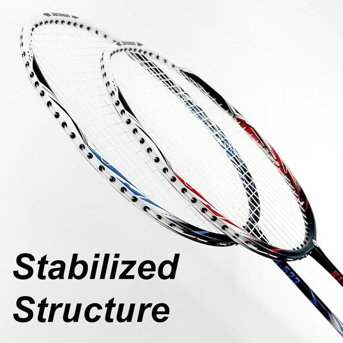 Набір для бадмінтона Senston: ракетки з карбону, сумка та 6 воланчиків, червоний/синій