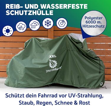 Гараж для велосипедів YardStash на 3 велосипеда - водовідштовхувальний захисний чохол з блискавкою та світловідбиваючими елементами XXL