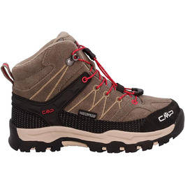CMP Rigel Mid - Трекінгове взуття для дітей, водонепроникне, 32 EU, кольори Deserto/Carminio