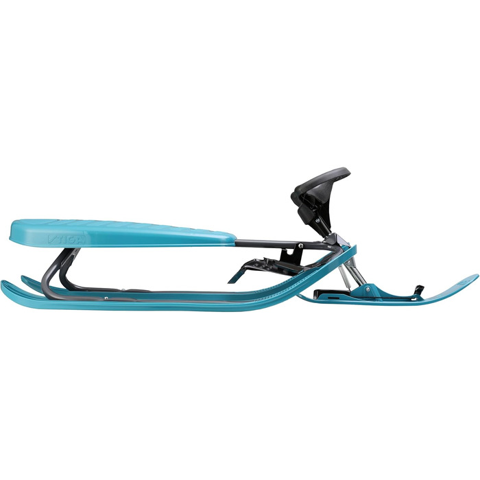 Санки STIGA Snowracer Curve з кермом, гальмом і тросом, сталевий каркас, для дітей та дорослих до 90 кг, зимові санчата від 7 років