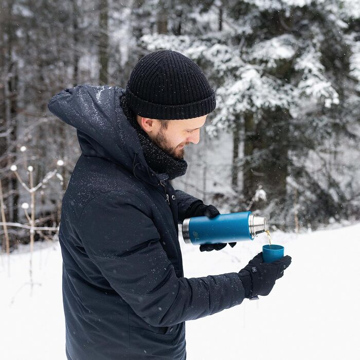 Термос Esbit Sculptor з нержавіючої сталі 1 л Polar Blue, для гарячих та холодних напоїв, без чохла