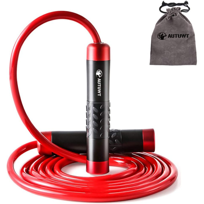 Стрибкове канат 1LB з алюмінієвою ручкою та канатом 9 мм - ідеально для фітнесу, схуднення, кросфіту, боксу, ММА, Double Unders, функціонального кор, боксерських тренувань, дітей та дорослих