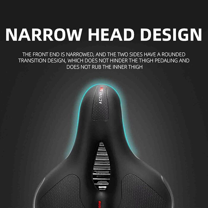 Зручний велосипедний сідло Cloud Comfort Pro: ергономічний, з подвійною амортизацією та Memory Foam, для чоловіків та жінок, блакитний