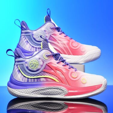 Кросівки баскетбольні для жінок та чоловіків, дихаючі, модні, спортивні, зручні, легкі, з антиковзаючою підошвою, розмір 37.5/38.5 EU, колір Рожевий