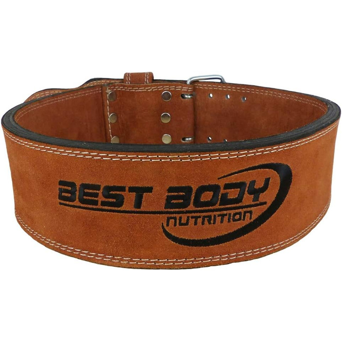 Унісекс шкіряний пояс для пауерліфтингу Best Body Nutrition, розмір M, коричневий, натуральна шкіра