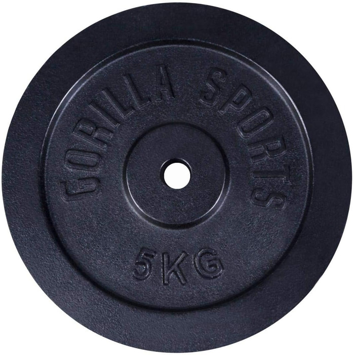 Диски для штанги GORILLA SPORTS, чавунні, 0,5–30 кг, 30/31 мм, сріблясто-чорні – набір або окремо, вага для штанги, Bumper Plates