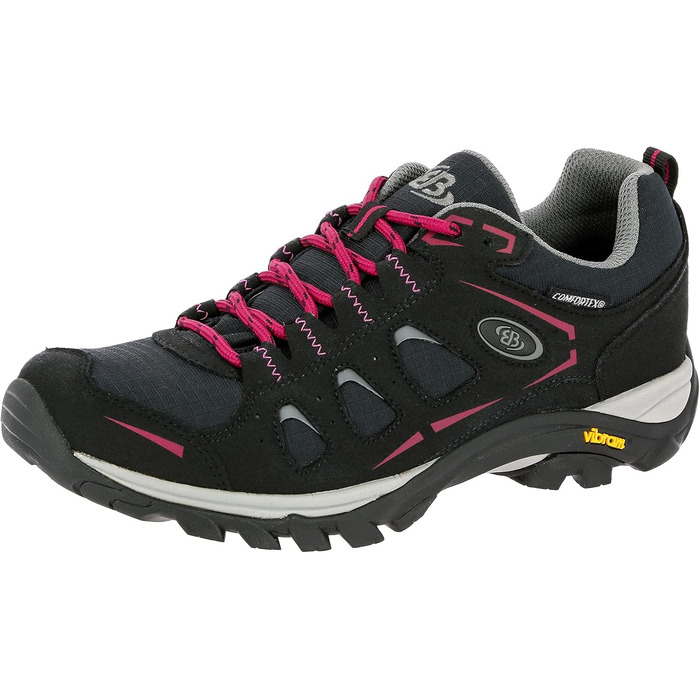 Жіночі трекінгові півчеревики Brütting Mount Frakes Low 38 EU, чорний/рожевий