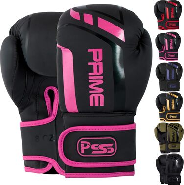 Дитячі боксерські рукавички PSS Black Series зі шкіри, 4oz 6oz 8oz, для хлопців і дівчат 3-14 років, для боксу, муай-тай, кікбоксингу, чорні, червоні, зелені, рожеві, фіолетові