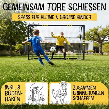 Ворота для футболу Friedo для дітей 120x180/160x240/200x300 см, CE-сертифіковані, нержавіючі, для саду, стійкі, преміум-якість, міцна сітка