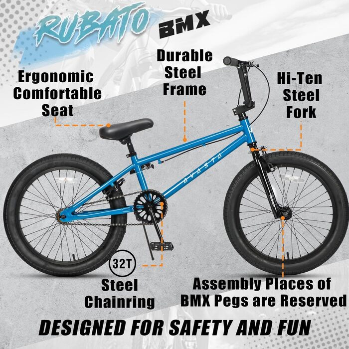 AVASTA Freestyle BMX велосипед для дітей від 5 років, кілька кольорів, початковий рівень