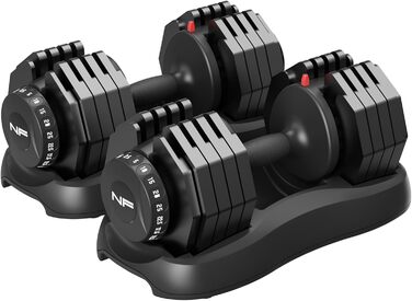 Регульовані гантелі 25 кг з антиковзним грифом для фітнесу та тренувань