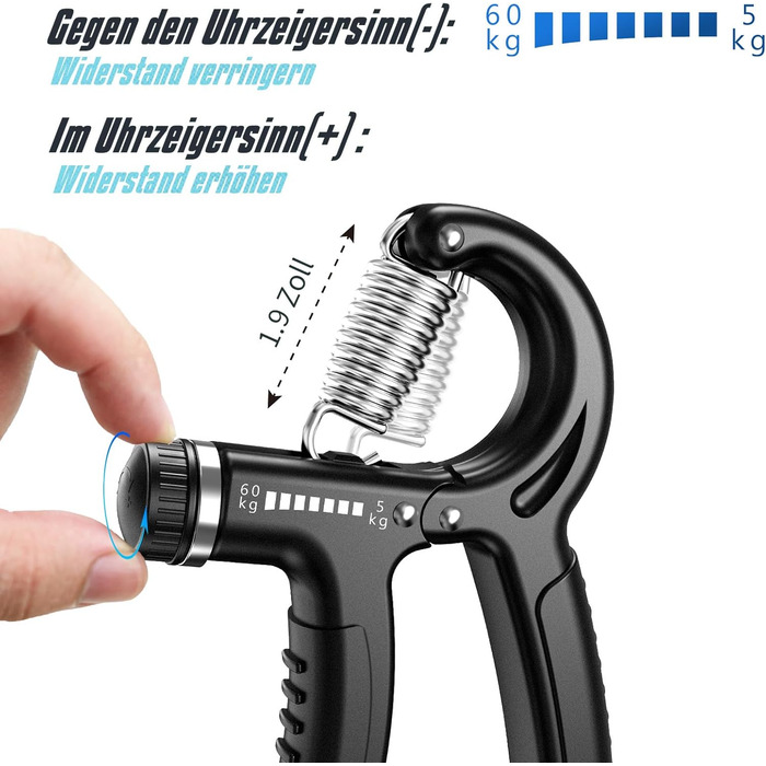 Набір для тренування зап'ястя 2 шт. (5-60 кг), тренажер для рук та зап'ястя, Grip, антиковзкий, для спортсменів та відновлення, FC0101 (Світло-сірий)