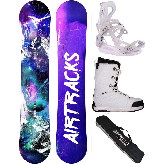 Жіночий комплект для сноубордингу Airtracks High M Carbon Rocker 155 см + кріплення Master W Fastec + черевики Star W 42 + сумка