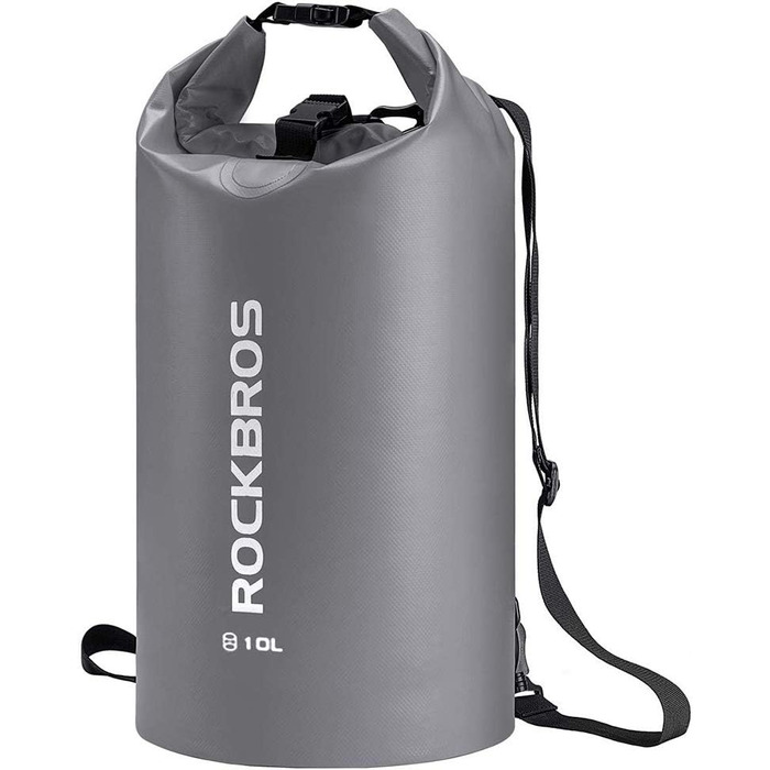 Водонепроникний мішок ROCKBROS Dry Bag для водного спорту, пляжу, плавання, каякінгу, рафтингу, вітрильного спорту та активного відпочинку (2L+20L, сірий)